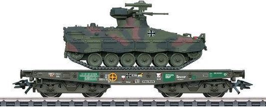 Marklin 48747 HO Scale Heavy-Duty Flat Car w/Marder Tank