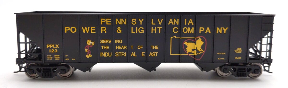 Bowser 42392 HO Pennsylvania Power Light Company 100-Ton 3-Bay Open Hopper #123