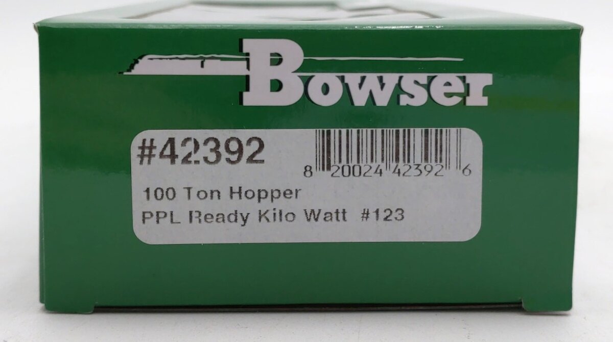Bowser 42392 HO Pennsylvania Power Light Company 100-Ton 3-Bay Open Hopper #123