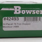 Bowser 42493 HO Montour 70 Ton 14 Panel 3-Bay Hopper Car #568