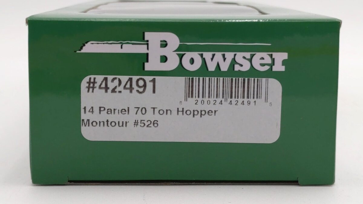 Bowser 42491 HO Montour 70 Ton 14 Panel 3-Bay Hopper Car #526