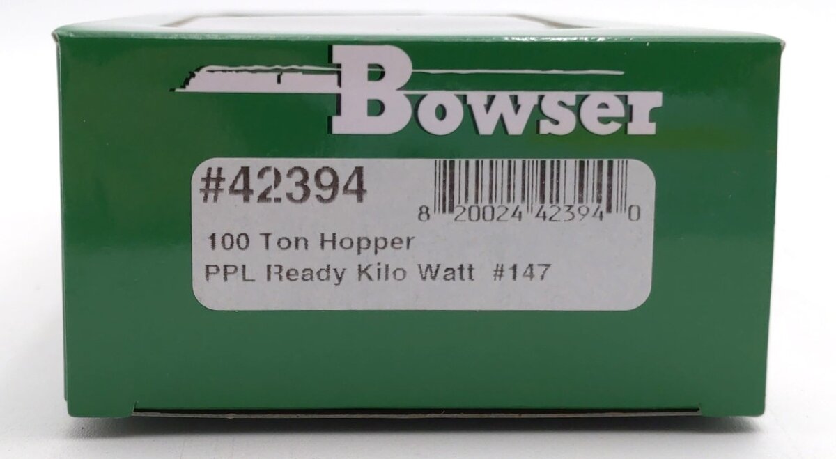 Bowser 42394 HO Pennsylvania Power Light Company 100-Ton 3-Bay Open Hopper #147