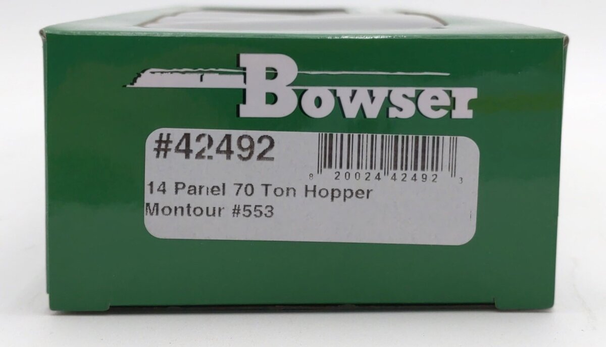 Bowser 42492 HO Montour 70-Ton 14-Panel 3-Bay Hopper #553
