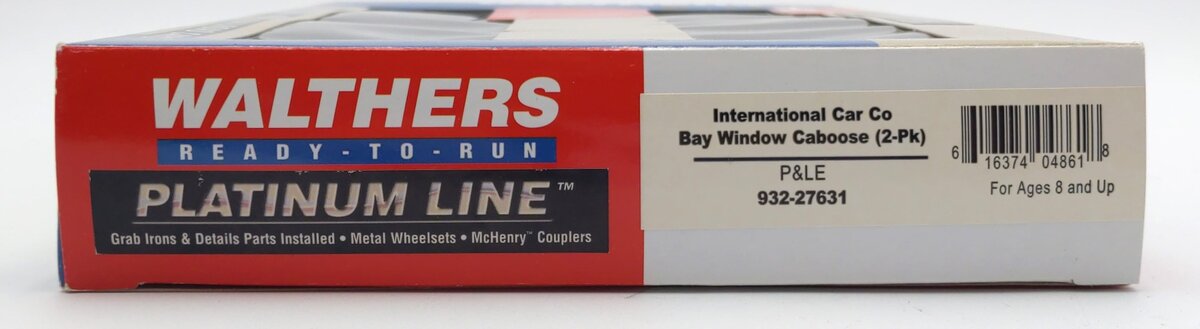 Walthers 932-27631 HO P&LE International Steel Bay Window Caboose (Set of 2)