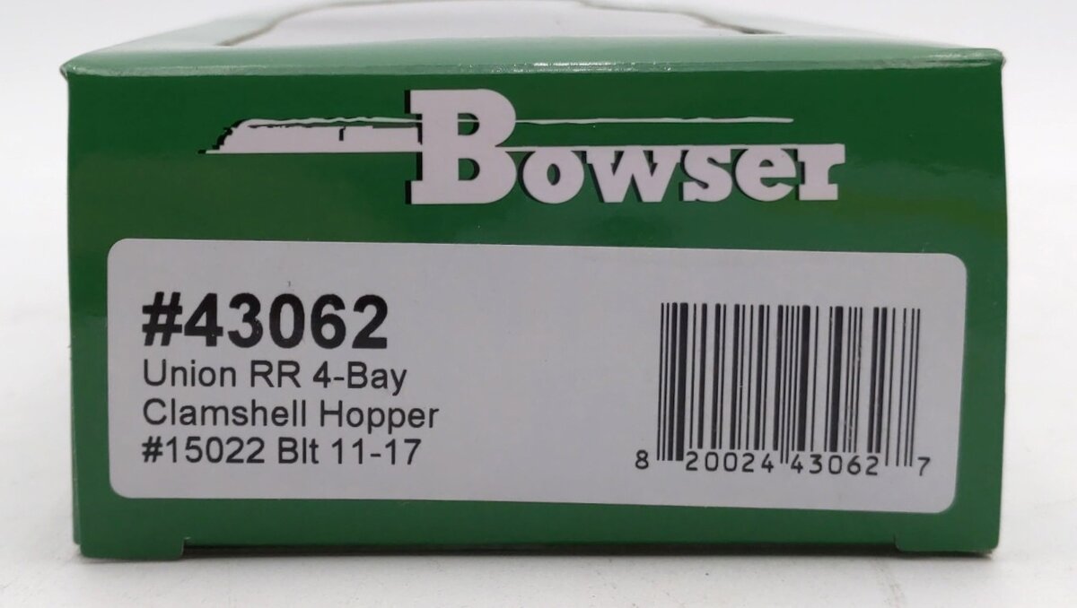 Bowser 43062 HO Union RR 4-Bay Clamshell Hopper #15022