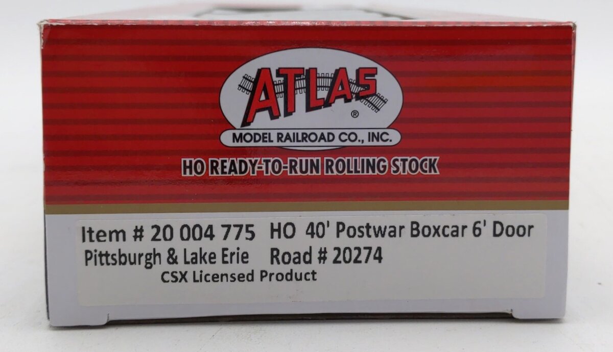 Atlas 20004775 HO Pittsburgh & Lake Erie 40' Postwar with 6' Door Box Car #20274