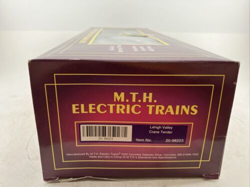MTH 20-98223 O Gauge Lehigh Valley Crane Tender #93156 LN/Box