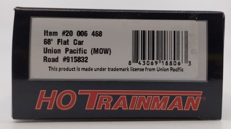 Atlas 20006468 HO Union Pacific (MOW) 68' Flat Car #915832