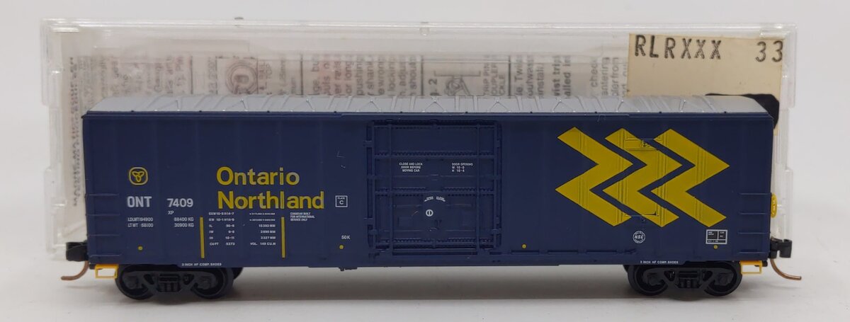 Micro-Trains 02700040 N Ontario Northland 50' Plug Door Rib Side Boxcar #7409 LN/Box