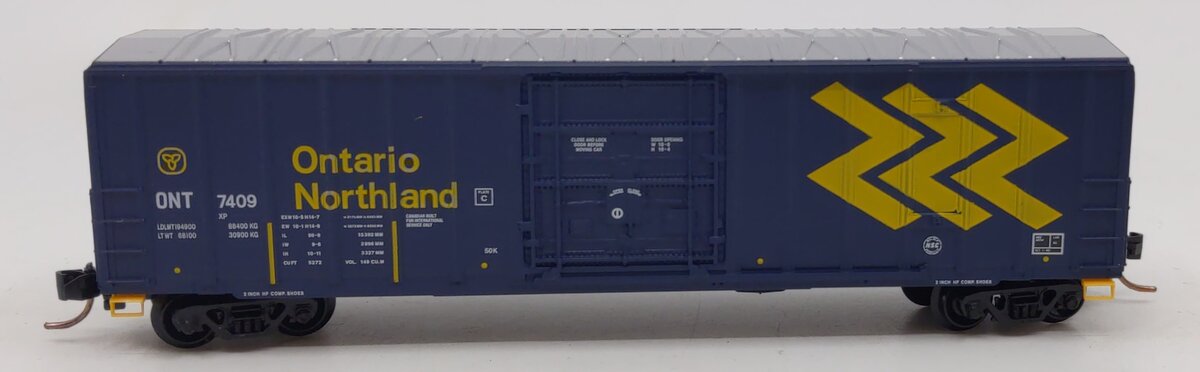 Micro-Trains 02700040 N Ontario Northland 50' Plug Door Rib Side Boxcar #7409 LN/Box