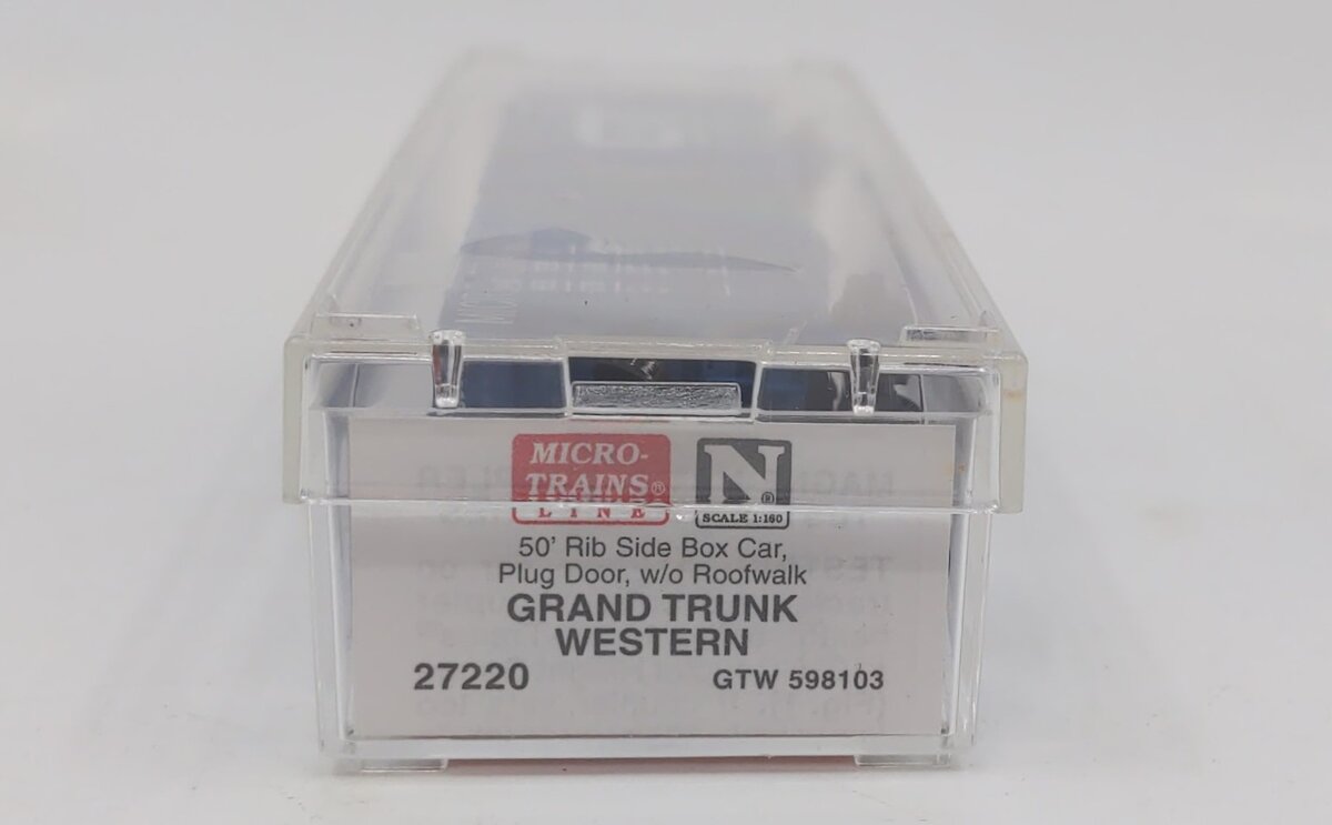 Micro-Trains 02700220 N GTW 50' Plug Door Rib Side Boxcar #598103 LN/Box