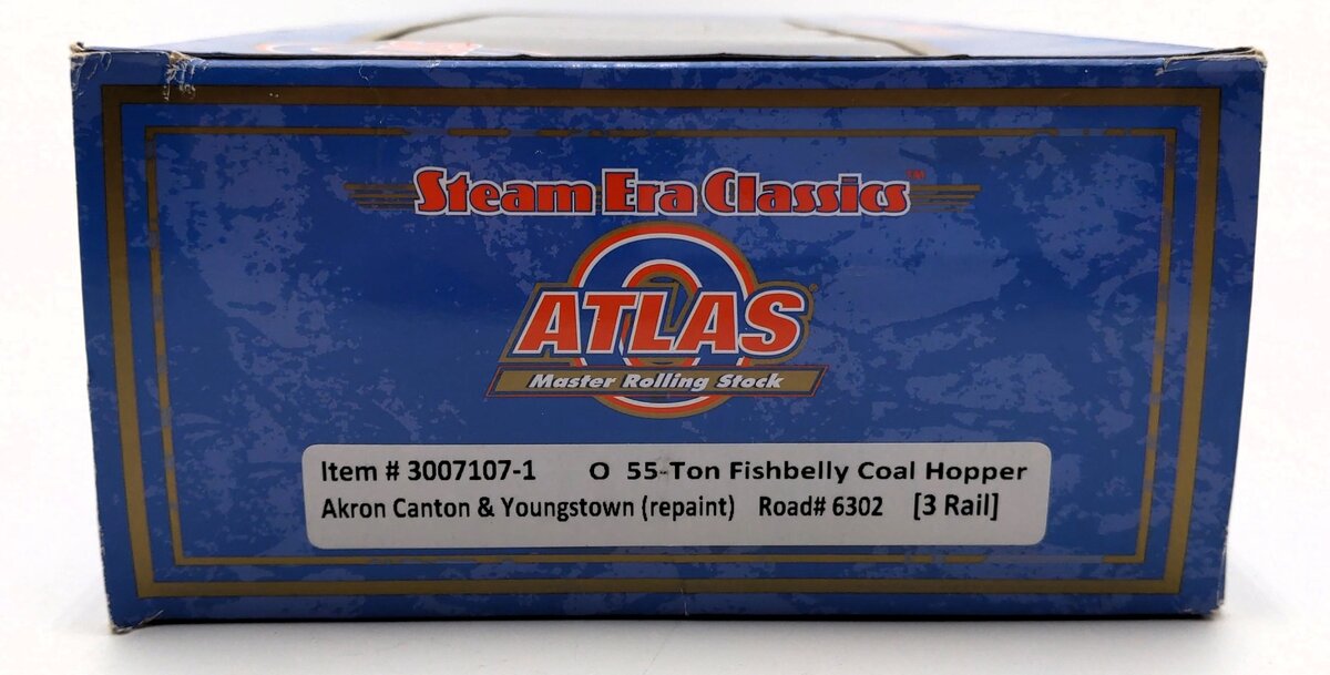 Atlas 3007107-1 O ACY 55-Ton Fishbelly Coal Hopper #6302 (3-Rail) EX/Box