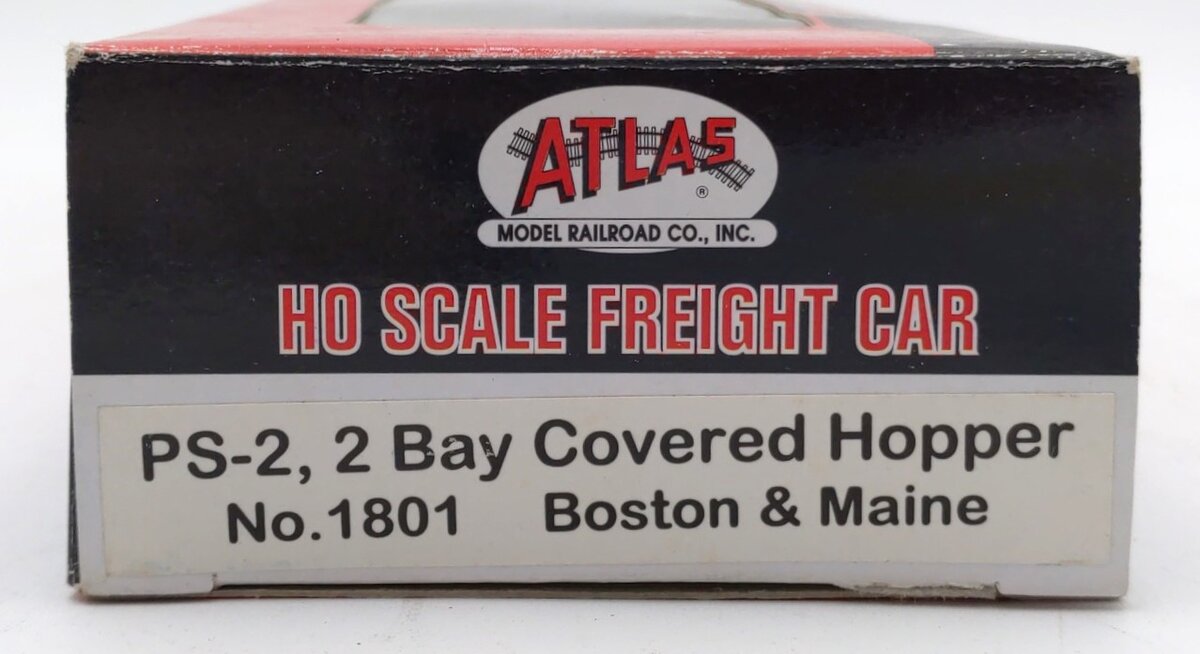 Atlas 1801 HO Boston & Maine PS-2 2-Bay Covered Hopper #5541 LN/Box
