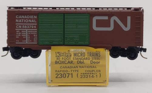 Micro-Trains 02300071 N Canadian National 40' Double Door Boxcar #583794