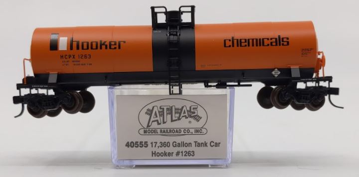 Atlas 40555 N Hooker Chemicals HCPX 17,360 Gallon Tank Car #1263