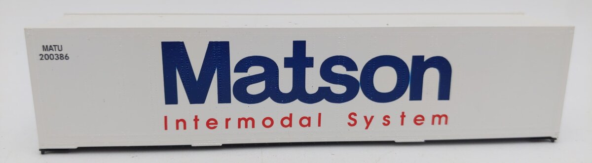 Athearn 5725 HO Scale 40' Plastic Smooth Side Intermodal Container - Matson