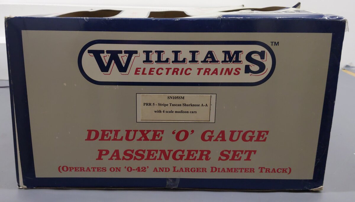 Williams SN105SM O Pennsylvania Sharknose AA Diesel & Passenger Set VG/Box