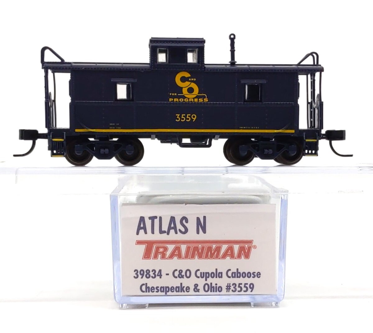 Atlas 39834 N Scale Chesapeake & Ohio Trainman Cupola Caboose #3559