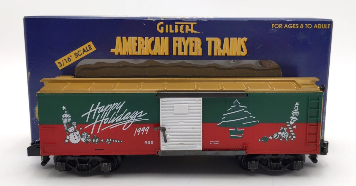 American Flyer 6-48341 S Scale Christmas 1999 Happy Holidays Boxcar #900 LN/Box