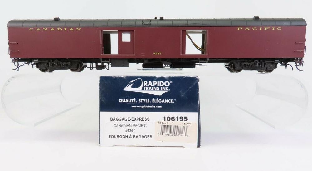 Rapido Trains 106195 HO Canadian Pacific Baggage Express Car #4347