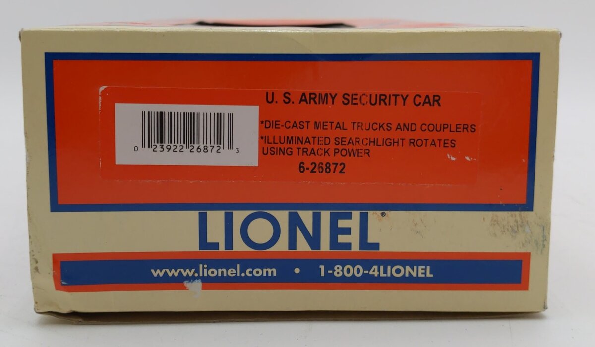 Lionel 6-26872 O Gauge U.S. Army Security Car #26872