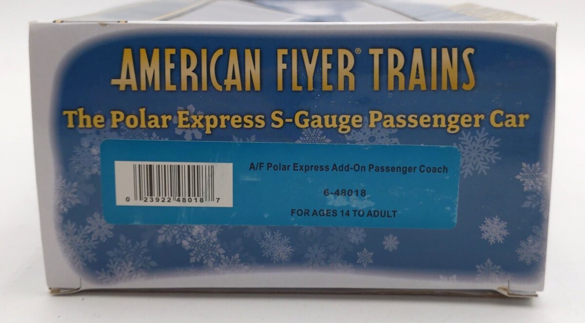 American Flyer 6-48018 S The Polar Express Passenger Coach Add-On Car