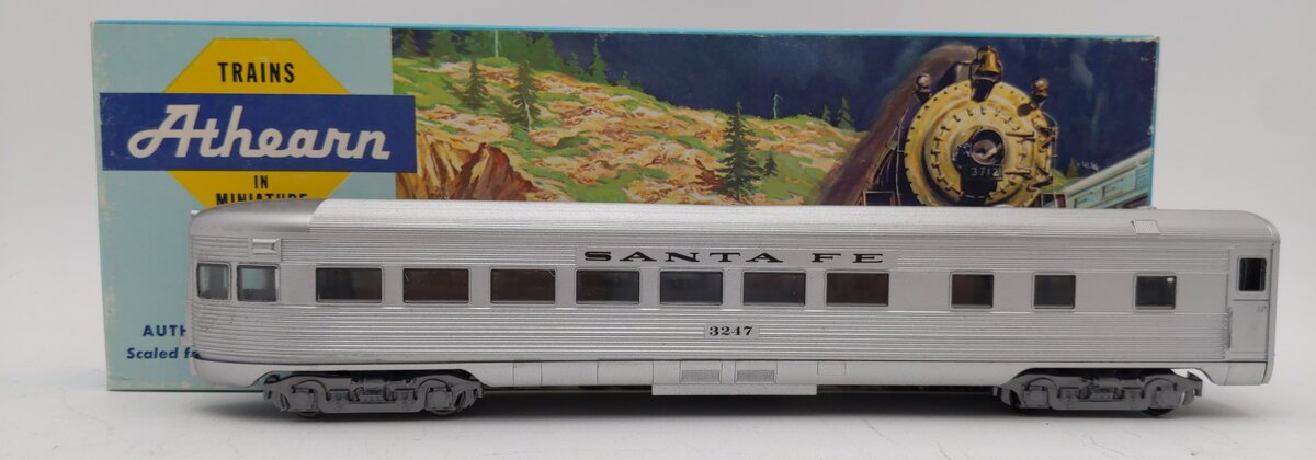 Athearn 1831 HO Scale Santa Fe Streamlined Observation Car #3246