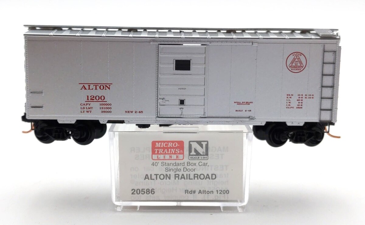Micro-Trains 02000586 N Alton Railroad 40' Standard Single Door Boxcar #1200