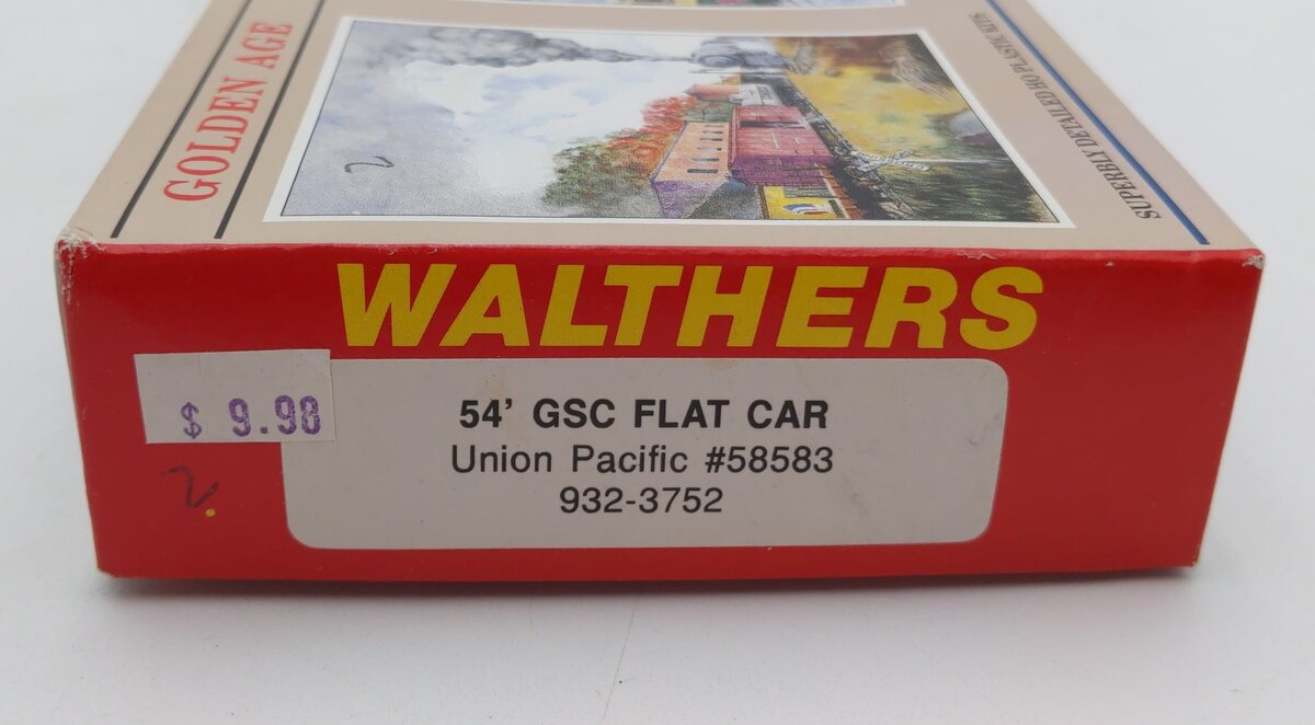 Walthers 932-3752 HO Union Pacific UP 54'' GSC Flat Car Kit #58583