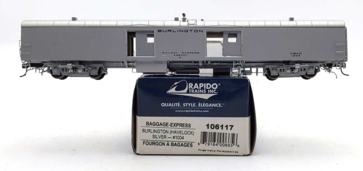 Rapido Trains 106117 HO Chicago,Burlington & Quincy 73' 6