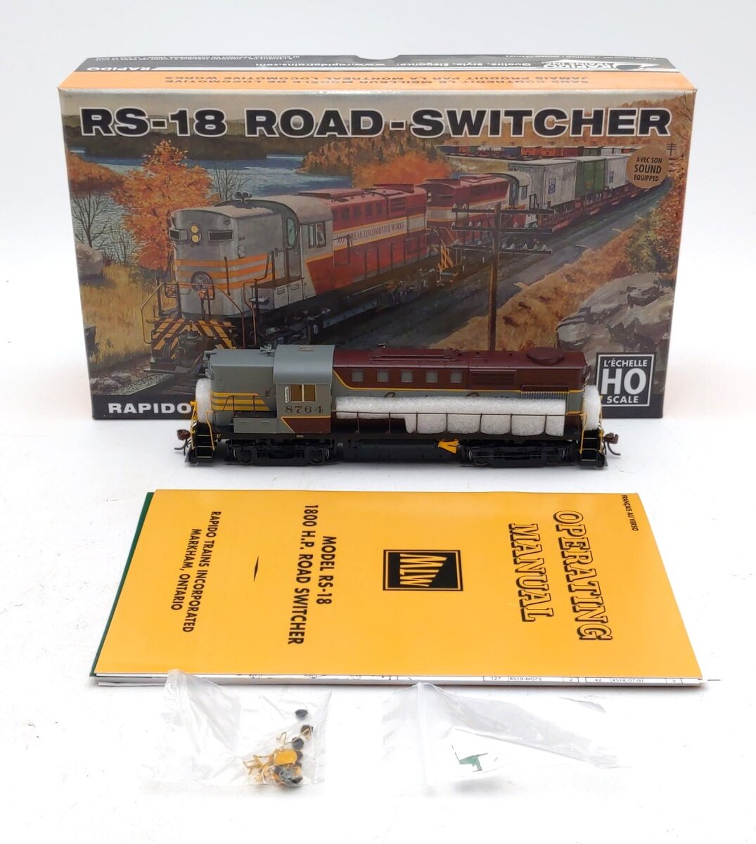 Rapido Trains 32531 HO Canadian Pacific MLW RS-18 Diesel Loco #8764 w/DCC/Sound