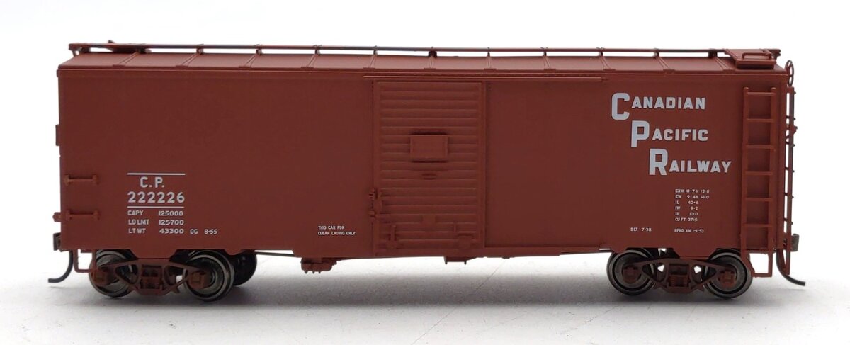 True Line Trains 300102 HO Scale Canadian Pacific Boxcar #222226