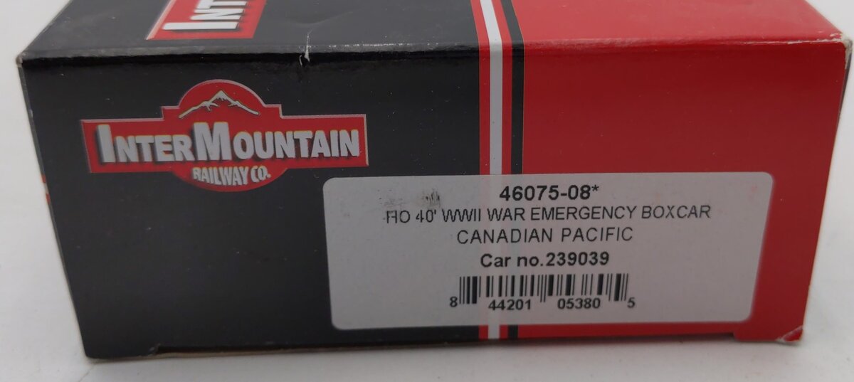 InterMountain 46075-08 HO CP 40' WWII Emergency Box Car #239039 LN/Box