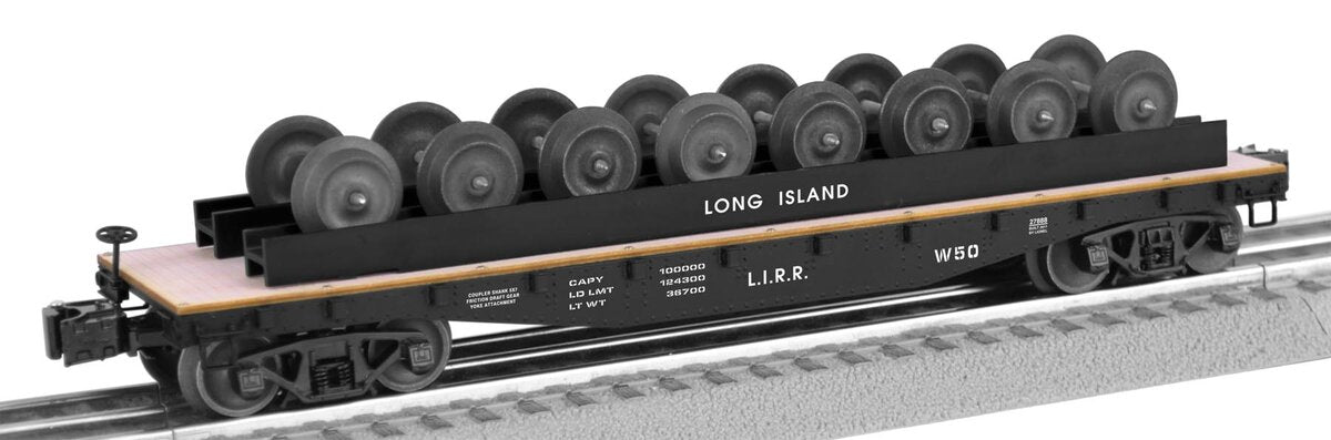 Lionel 6-27888 O Long Island 40' Flatcar w/Wheel Load