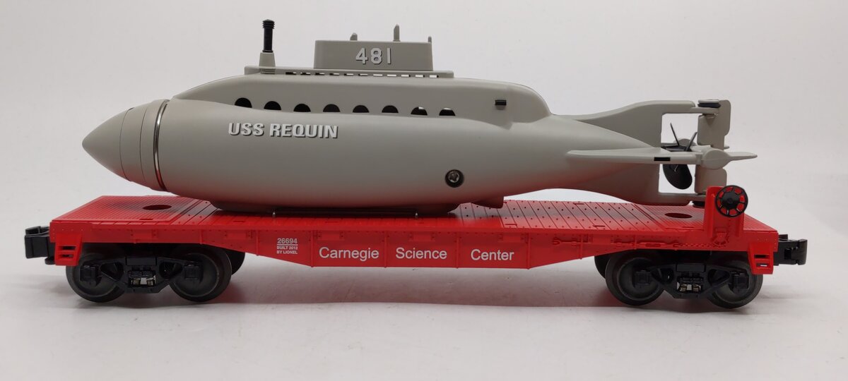Lionel 6-26694 O Carnegie Science Center Flatcar w/Sub