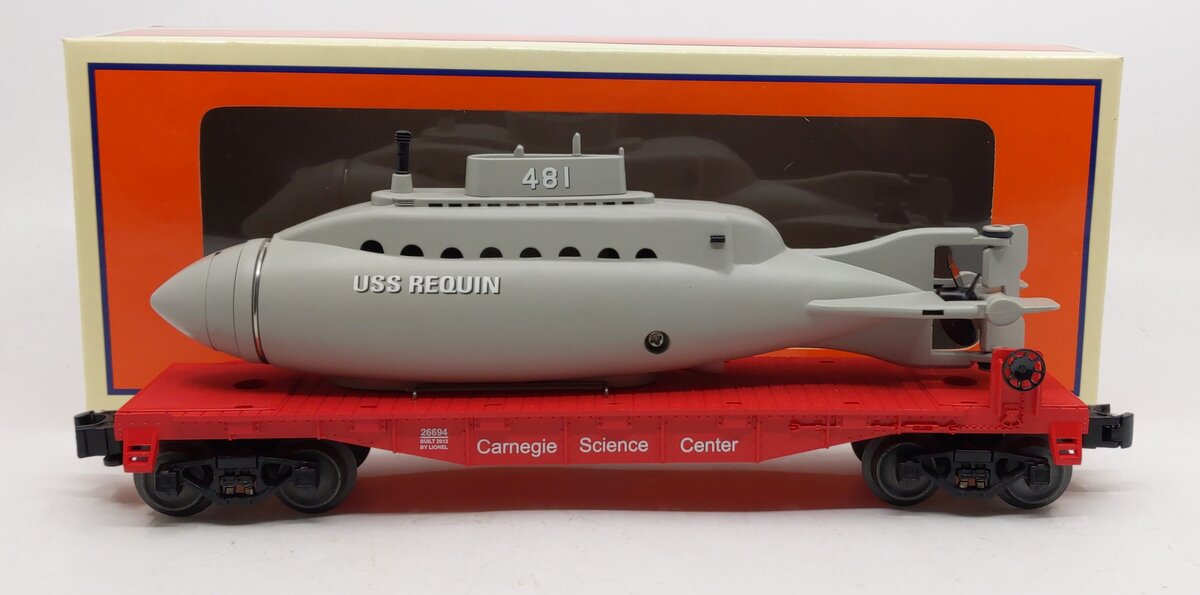 Lionel 6-26694 O Carnegie Science Center Flatcar w/Sub