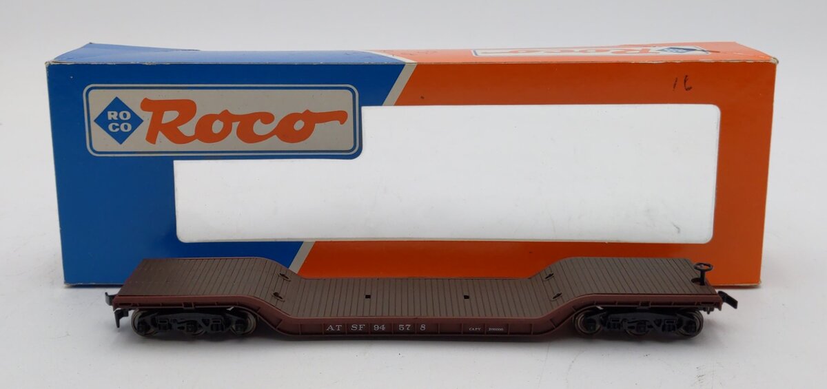 Roco 48993 HO AT&SF 50' Depressed Center Flat Car #94578