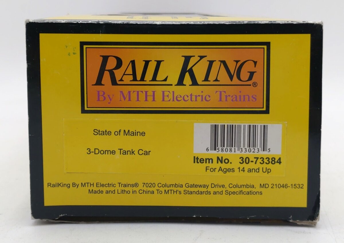 MTH 30-73384 O State of Maine 3-Dome Tank Car #3018 LN/Box