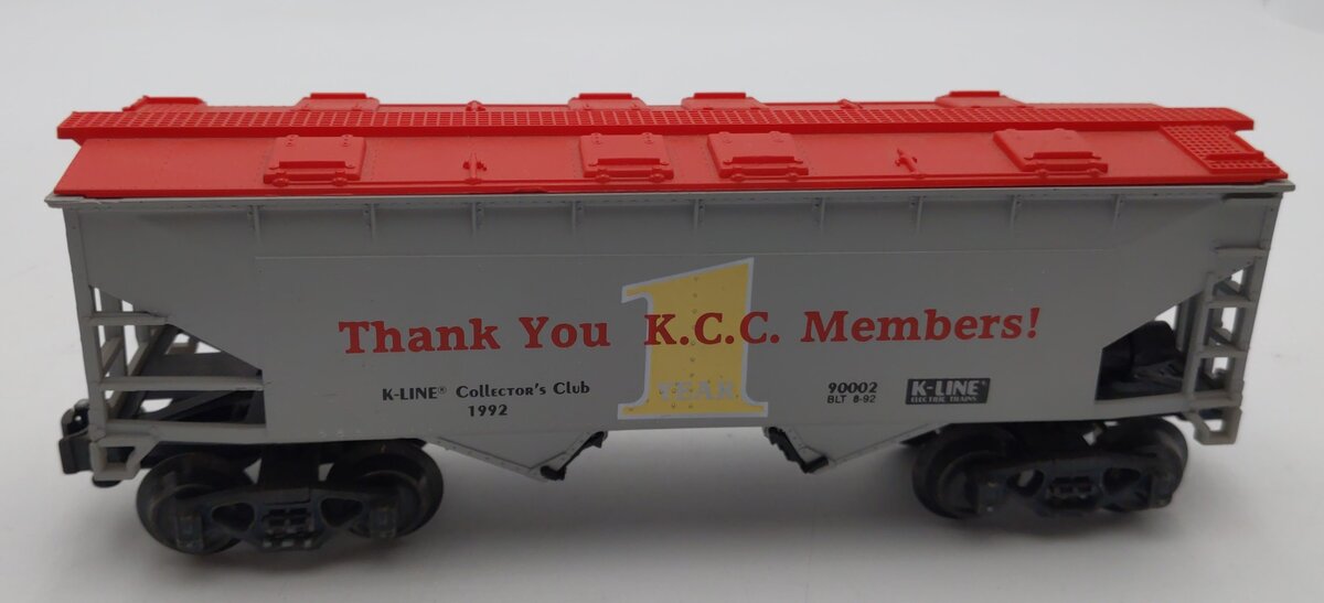K-Line K90002 O Gauge 1992 Collector Club 2-Bay Covered Hopper Car #90002 EX/Box