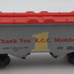 K-Line K90002 O Gauge 1992 Collector Club 2-Bay Covered Hopper Car #90002