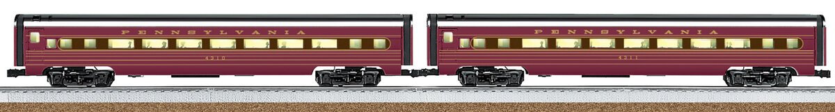 Lionel 6-25420 O Pennsylvania Trail Blazer 18" Aluminum Passenger Car (2-Pack)