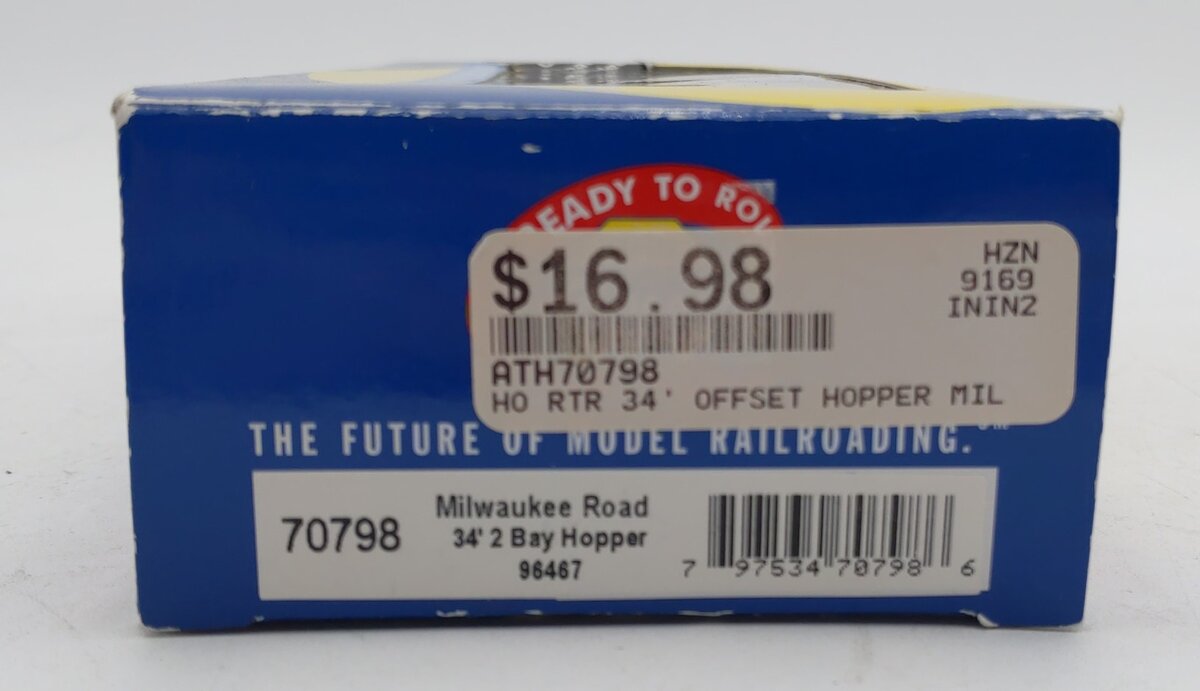 Athearn 70798 HO Milwaukee Road 34'' 2-Bay Hopper Car #96467