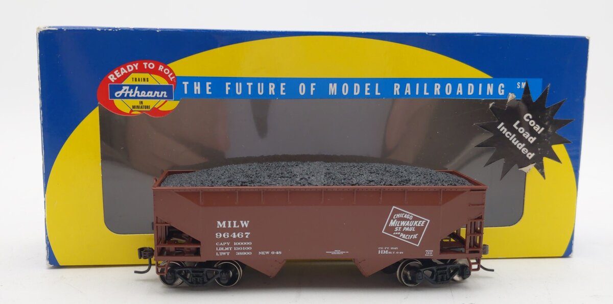 Athearn 70798 HO Milwaukee Road 34'' 2-Bay Hopper Car #96467