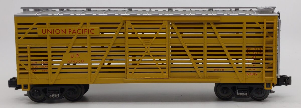 MTH 20-94502 O Gauge Union Pacific Steel Sided Stock Car #47456D LN/Box