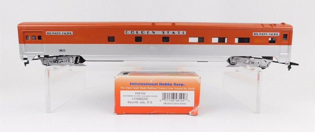 IHC 48104 HO Southern Pacific Golden State Smooth Side P.S. Combine Car #3100