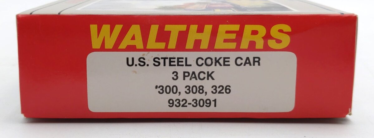 Walthers 932-3091 HO U.S. Steel Coke Car #300/#308/#326 Kit (Pack of 3)