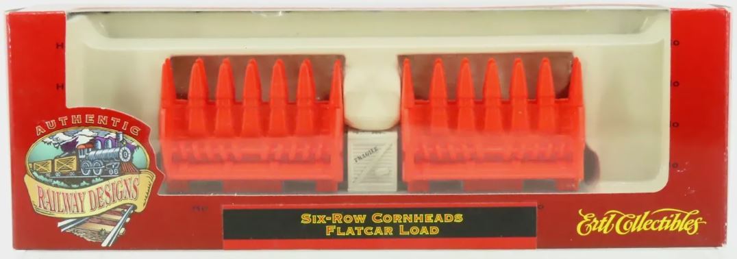 Ertl 4063 HO Six-Row Cornheads Flatcar Load