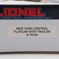 Lionel 6-16335 O New York Central Flatcar w/Trailer LN/Box