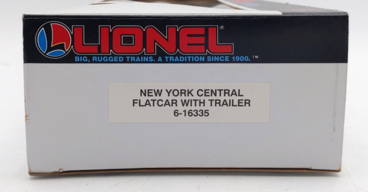 Lionel 6-16335 O New York Central Flatcar w/Trailer LN/Box