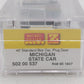 Micro-Trains 50200537 Z Scale Michigan 40' Standard Plug-Door Box Car #1837 LN/Box